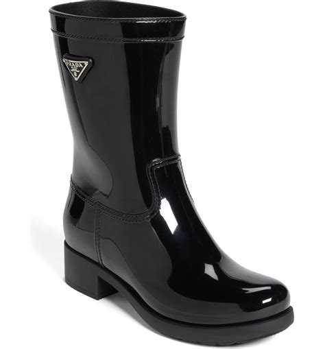 prada rubber rain boot women|Prada ankle boots women's.